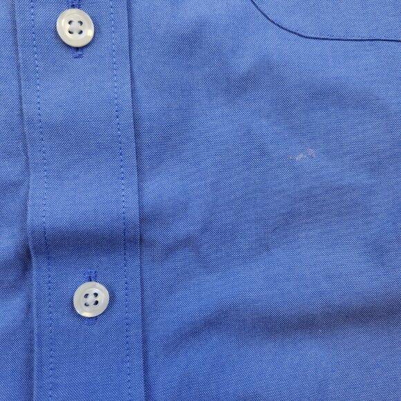 Brooks Brothers Red Fleece Male Teen Size 14 Blue Button Up Shirt Long Sleeve - Picture 10 of 11